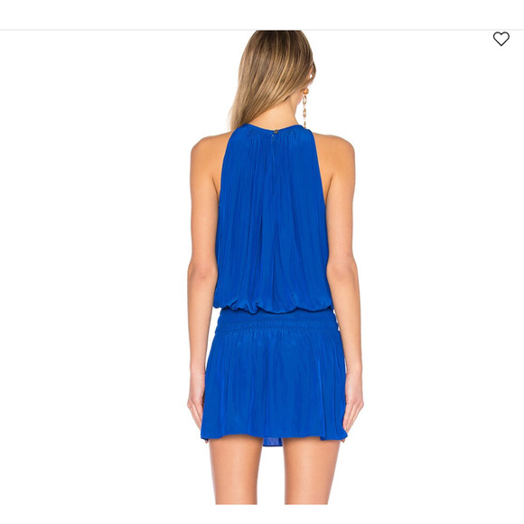 Ramy‎ Brook Paris Mini Dress Sleeveless Smocked Waist Pleated Skirt M - Picture 2 of 10